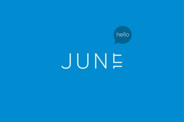 Büyük harf harf hareketi ile Haziran logo.