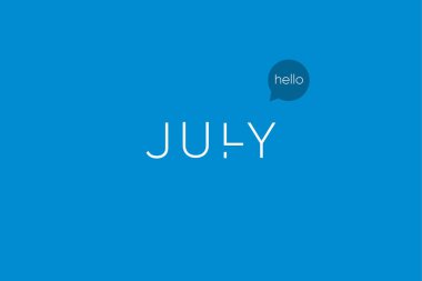 Büyük harf harf hareketi ile Temmuz logo.