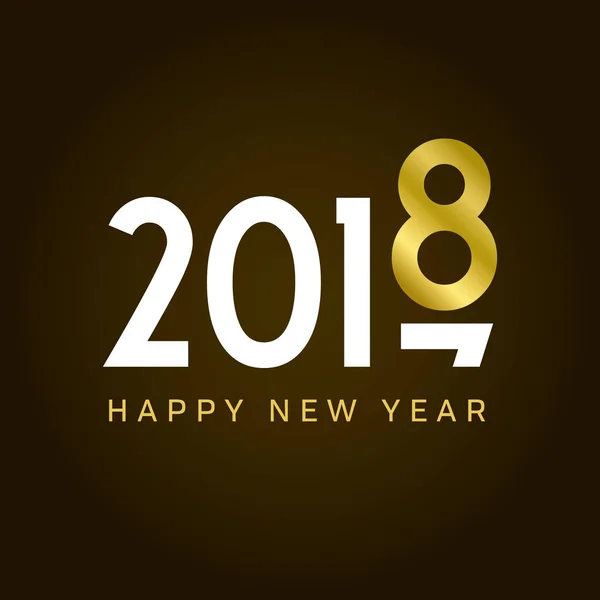 Šťastný nový rok 2018 karta, natahování. — Stockový vektor