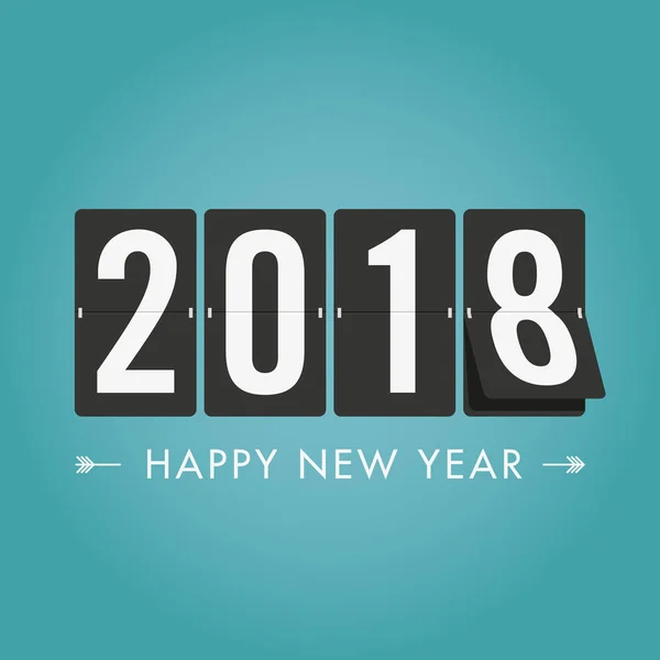 新年あけましておめでとうございます 2018 機械的時刻表. — ストックベクタ