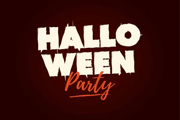 Halloween Party tekst logo. — Wektor stockowy