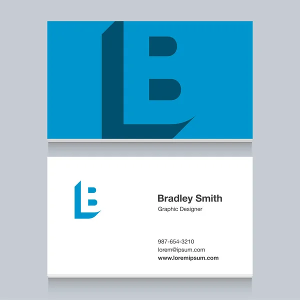Logo Alphabet Letter Business Card Template Vector Graphic Design Elements — Stock Vector