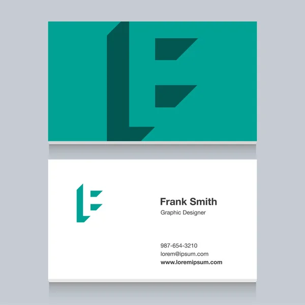 Logo Alphabet Letter Business Card Template Vector Graphic Design Elements — Stock Vector