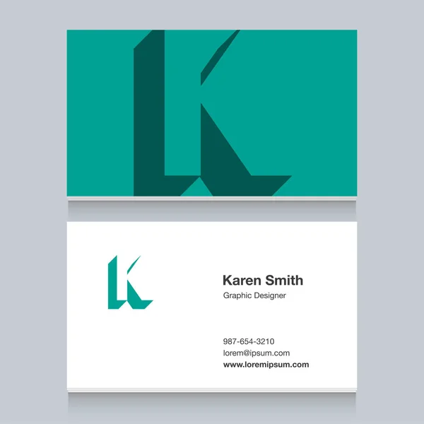 Logo Alphabet Letter Business Card Template Vector Graphic Design Elements — Stock Vector