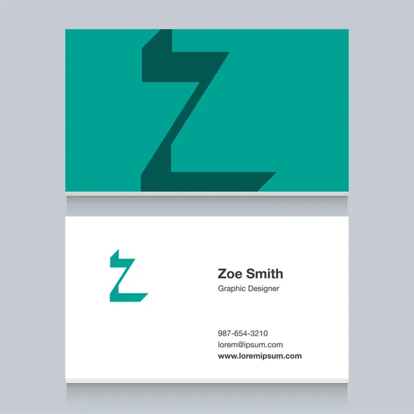 Logotipo Alfabeto Letra Com Modelo Cartão Visita Elementos Design Gráfico — Vetor de Stock