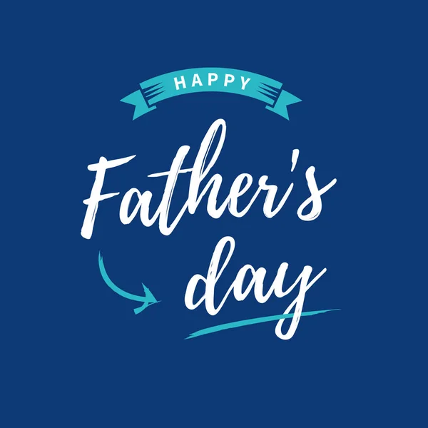 Happy Fathers Day Card Blue Background Editable Vector Design Stock Vector