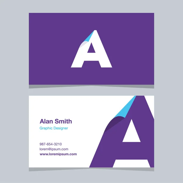 Logo Alphabet Letter Business Card Template Vector Graphic Design Elements — Stock Vector