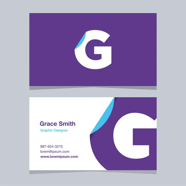 Logo Alphabet Letter Business Card Template Vector Graphic Design Elements — Stock Vector