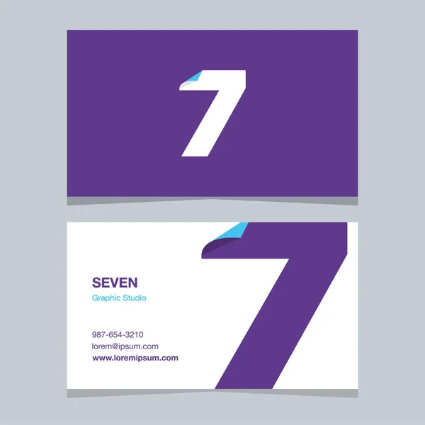 Logotipo Número Com Modelo Cartão Visita Elementos Design Gráfico Vetorial —  Vetores de Stock