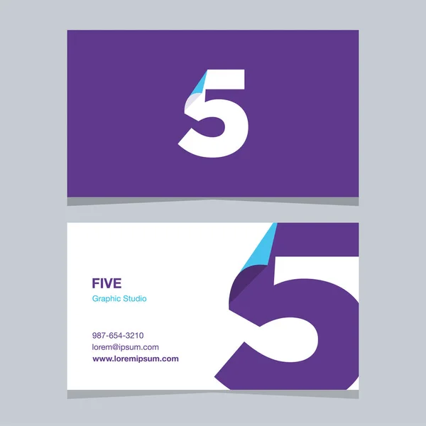 Logotipo Número Com Modelo Cartão Visita Elementos Design Gráfico Vetorial Ilustração De Bancos De Imagens