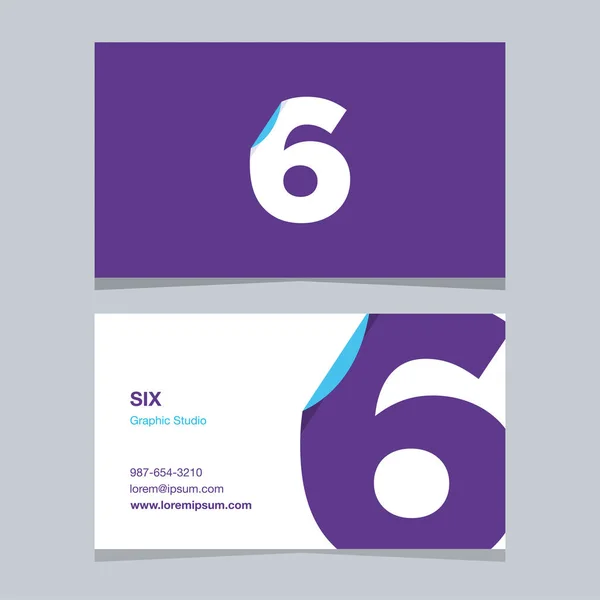 Logo Number Business Card Template Vector Graphic Design Elements Company Royalty Free Stock Illustrations