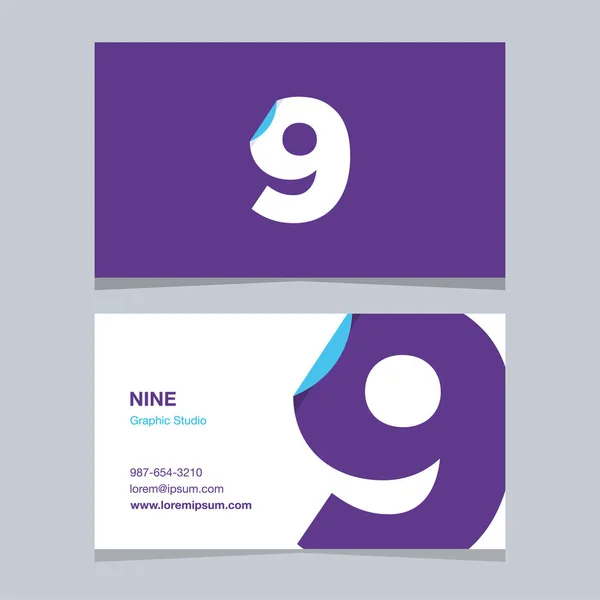 Logo Number Business Card Template Vector Graphic Design Elements Company Royalty Free Stock Vectors