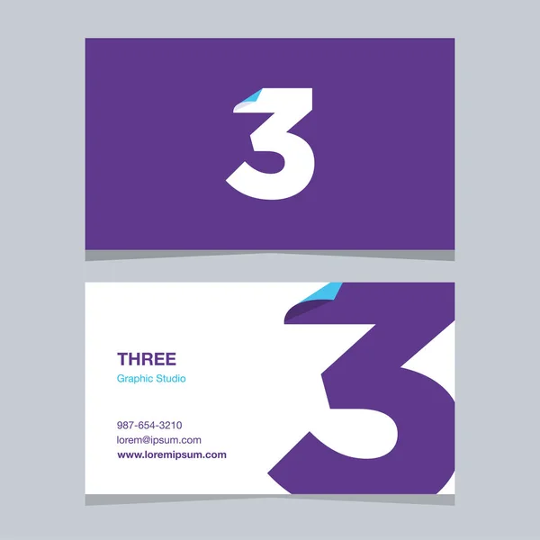Logo Number Business Card Template Vector Graphic Design Elements Company Stock Vector