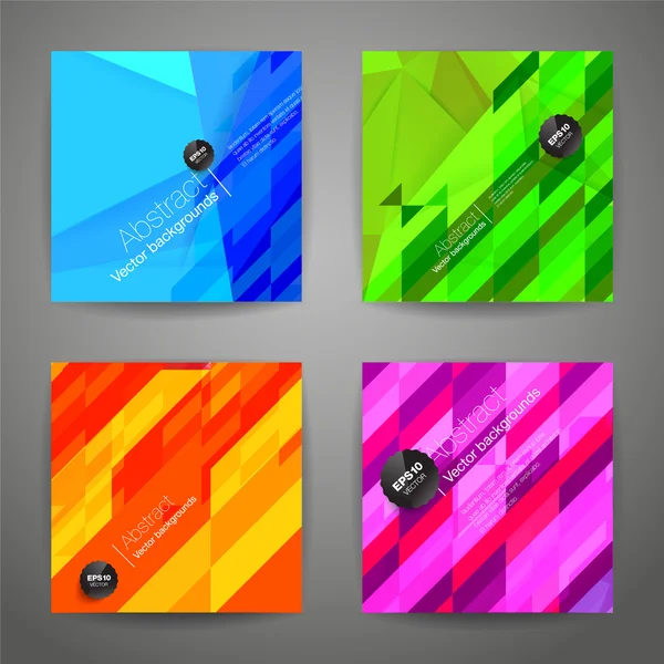 Set of polygonal geometric backgrounds for modern design — Stock Vector