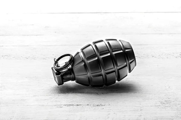 Hand grenade with the pin in