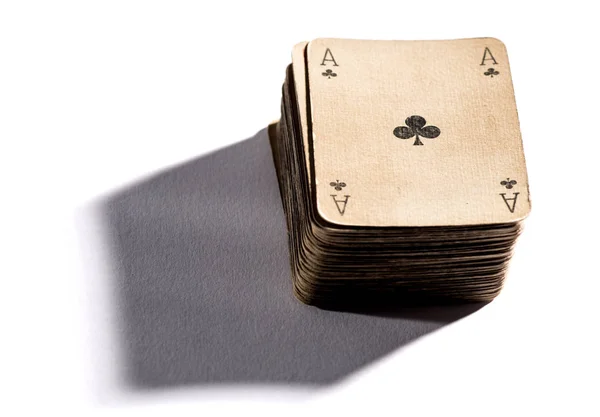 Starý balíček karet — Stock fotografie