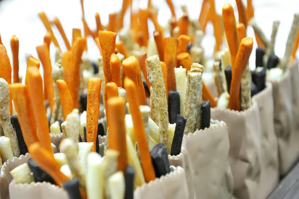 Packs of breadsticks — Stock Photo, Image