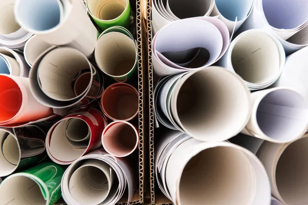 Paper rolls from above — Stock Photo, Image