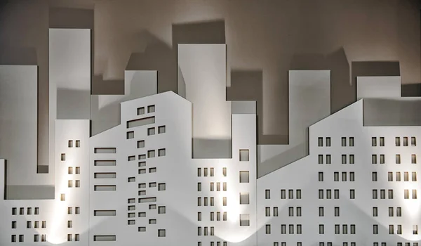 Małą skalę modelu makieta miasta — Zdjęcie stockowe