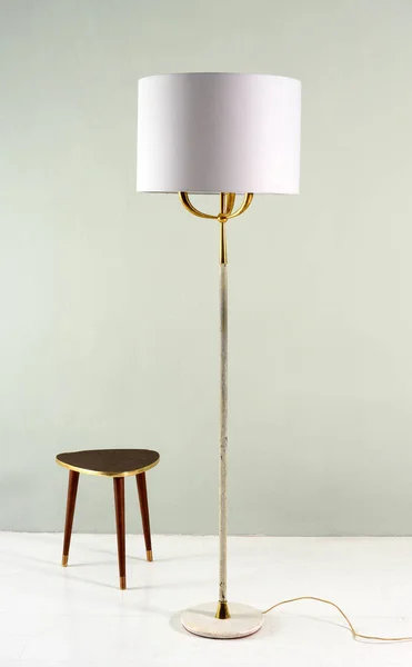 Electric floor lamp and tripod stool