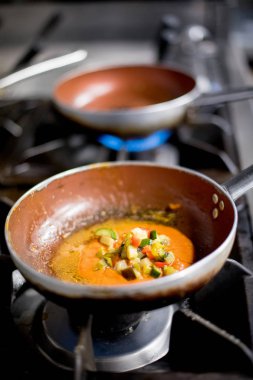 İtalyan makarna üzerine bir yazıcı için lezzetli sos