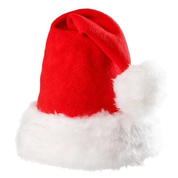 Santa Claus red hat isolated ,way in path — Stock Photo, Image