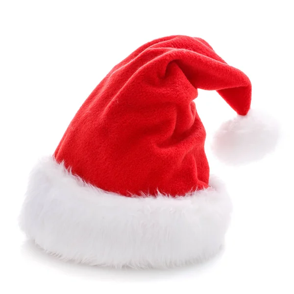 Santa Claus red hat isolated on white — Stock Photo, Image