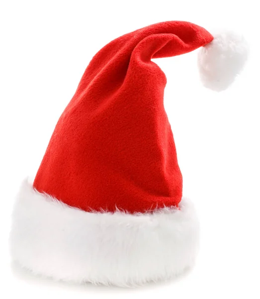 Santa Claus red hat isolated on white.Christmas decoration — Stock Photo, Image