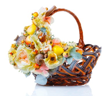 izole çiçek sepeti