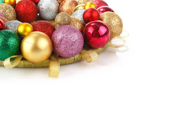 Christmas Wreath on the white background — Stock Photo, Image