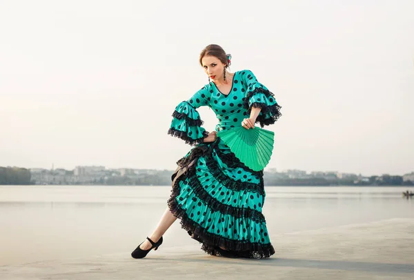 Traditionelle spanische Flamenco-Tänzerin — Stockfoto