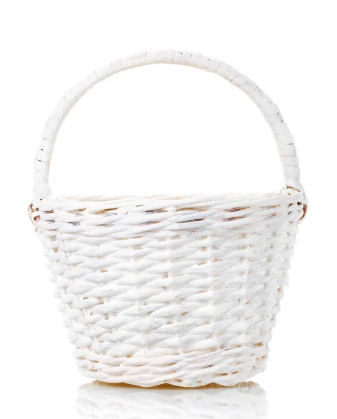 Basket to celebrate Easter on a white background — Stock Photo, Image