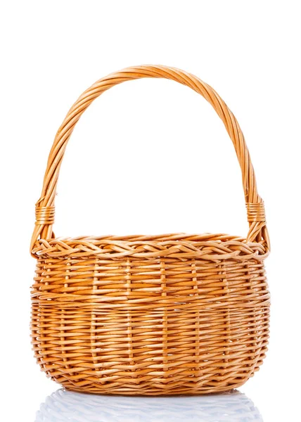 Basket isolated on white background Decorated — Stock Photo, Image