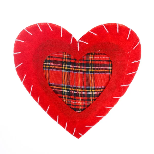 Valentine day heart pillow isolated — Stock Photo, Image