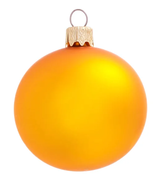 Golden Christmas ball on white background. xmas decoration isolated — Stock Photo, Image