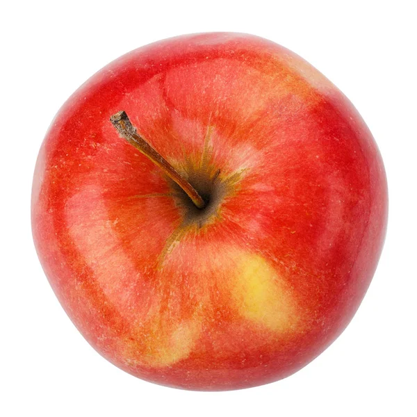 Manzana roja madura aislada en blanco. Con camino de recorte —  Fotos de Stock