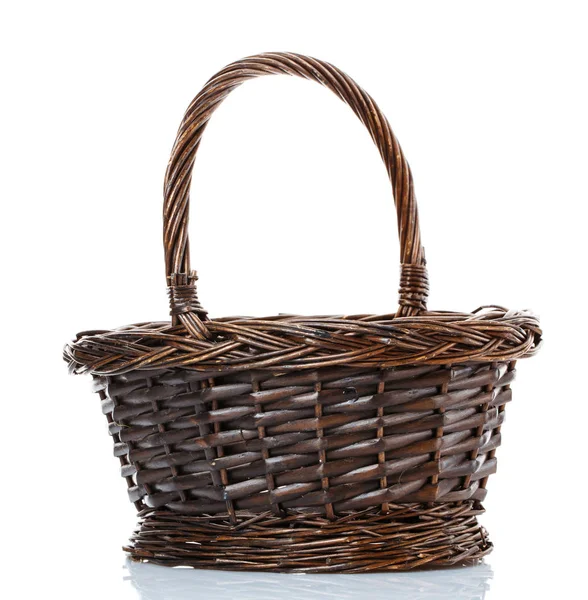 Basket to celebrate Easter on a white background — Stock Photo, Image