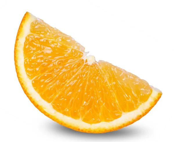 Segment of fresh orange isolated on white background — Stock Photo, Image