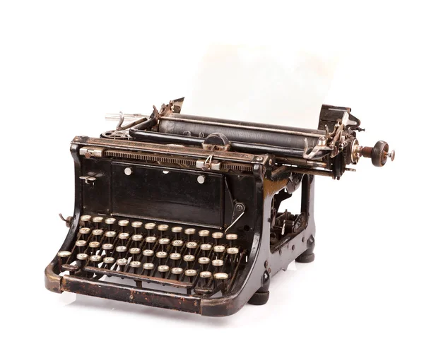 Vintage typewriter on white — Stock Photo, Image
