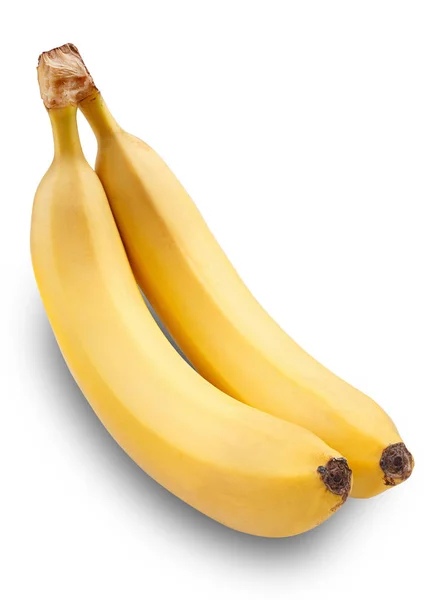Zwei Bananen isoliert auf weißem Hintergrund — Stockfoto