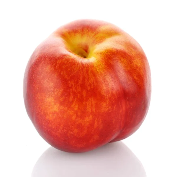 Beautiful ripe peach isolated on white background — Stock Photo, Image