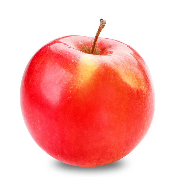 Fresh red apple isolated on white. With clipping path