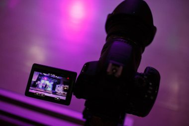 podyum yakın bir fotoğraf makinesinin yakın çekim