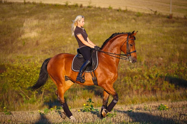 Jóvenes deportistas a caballo — Foto de Stock