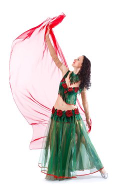 Güzel ince kadın dansöz.