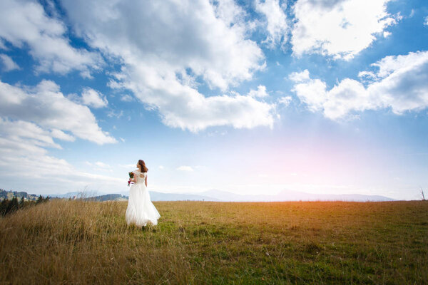 Bride in the mountains