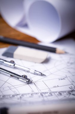 Çizim detay ve çeşitli çizim araçları indastrial