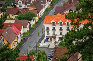 Eski şehrin çatılarının manzarası