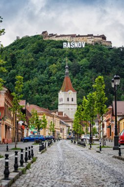 Rasnov, Romania. City in Transylvania clipart