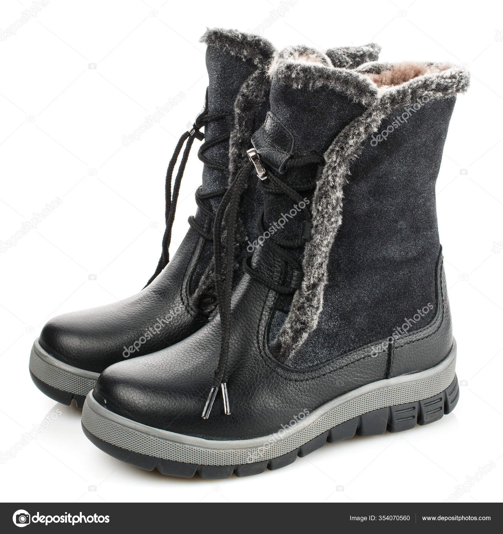 childrens black boots